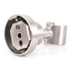 Verstellbare Wandhalterung für Handbrause, glänzendes, gebürstetes Nickel, korrosionsbeständig, Ganzmetallkonstruktion, drehbarer Edelstahl für