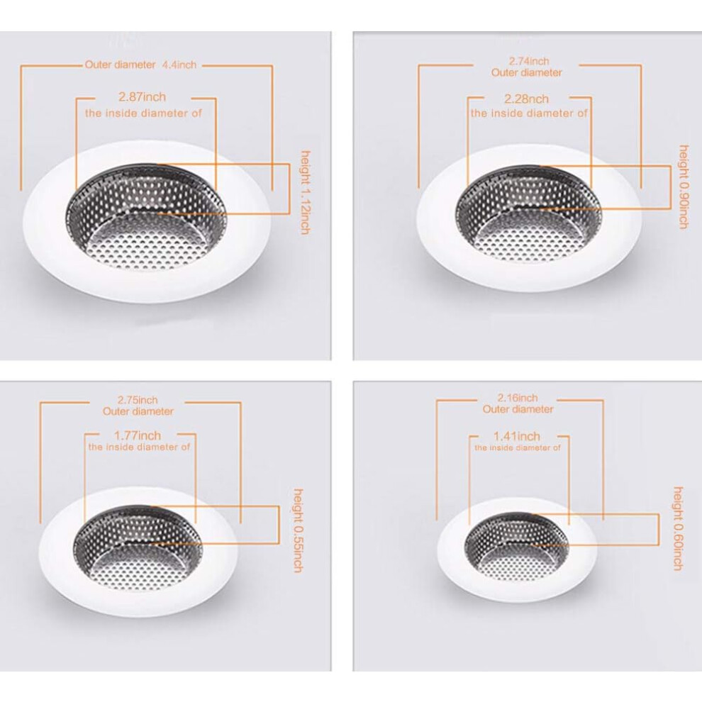 Sink Drain Protector, User-Friendly Designed High-Density Perforation Drain Hair Catcher, Stainless Steel Bathroom Sink Strainer For Kitchen, 9169997124784