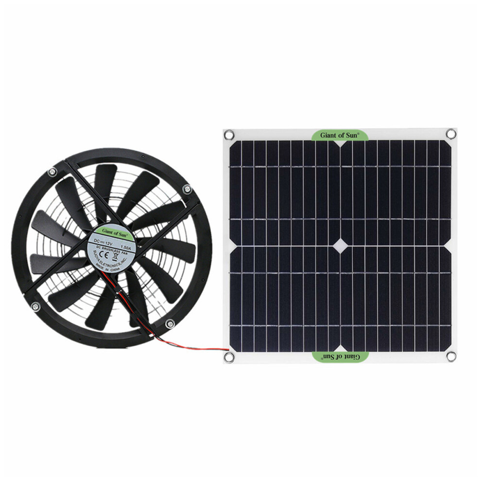 Weatherproof Solar Panel Fan, Heavy Duty Air Ventilation Fan Ensures Reliable Operation, Efficient Sunlight To Electrical Energy Conversion For 9405630863420