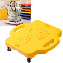 Trottinette de sport pour enfants en plastique Ă 4 roues, jaune, 40x42cm