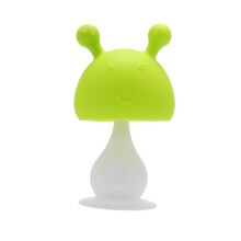 Tétine en silicone vert en forme de lapin et de champignon avec musique et ventouse au fond