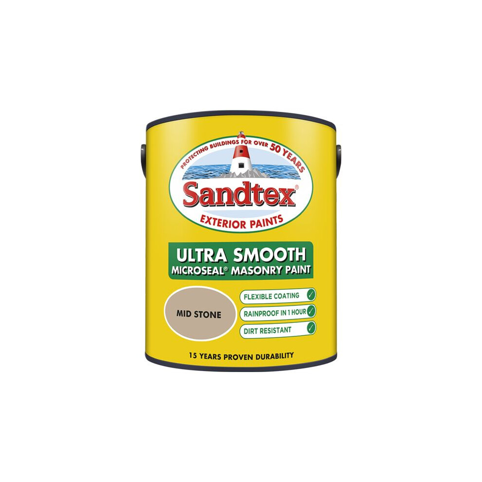 Sandtex Microseal Smooth Masonry Mid Stone 5L