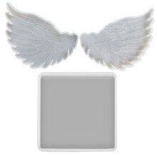 Plateau de dessous de verre en Silicone avec ailes d'ange, moule
