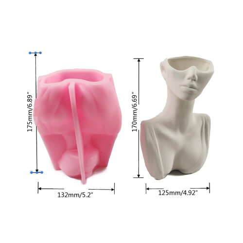 3D Hars Gips Cement Beton Bloempot Schimmel Creatieve Abstract 2