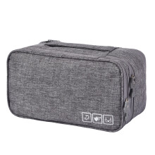 Pochette à chaussettes et lingerie avec fermeture éclair, organisateur imperméable multicouche pour les voyages et la maison