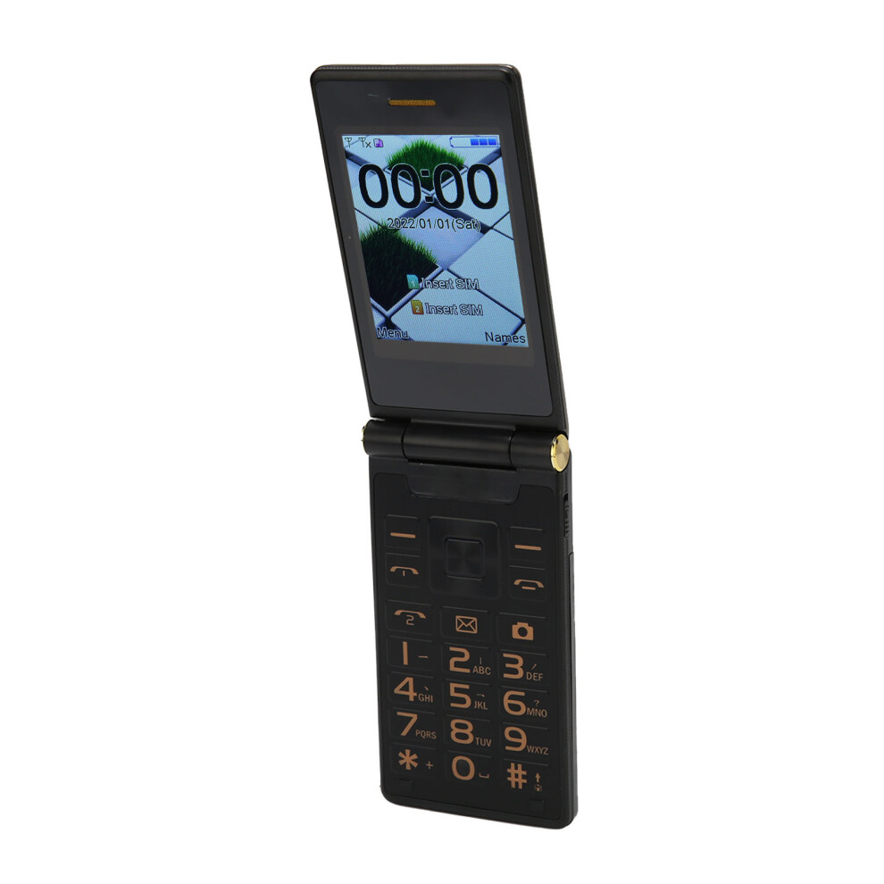Flip Phone 3In Screen Senior Phone Dual Standby 5900Mah Black 8061369675485