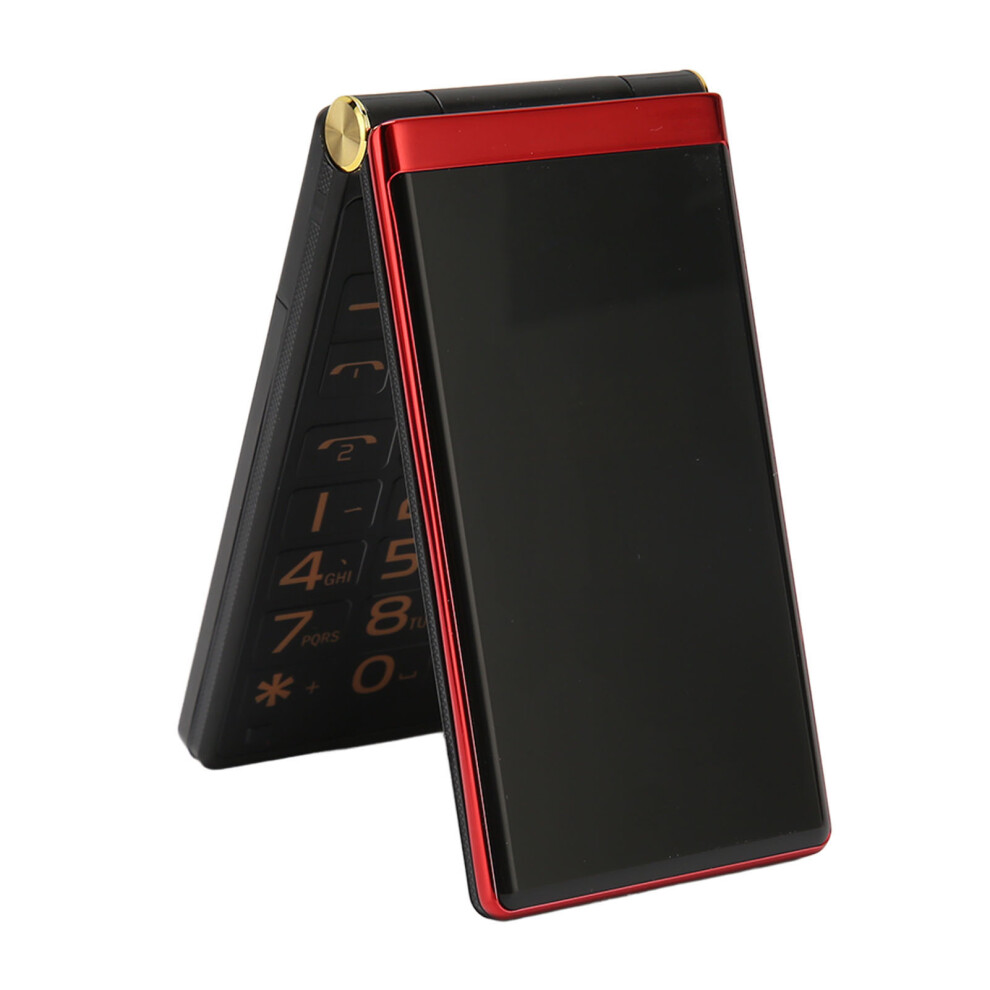 Senior Flip Phone With Dual Standby Large Buttons And Flashlight Red 6931369675414