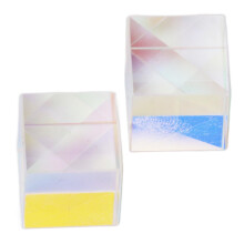 2Pcs Optical Glass Prism Set, RGB Dispersion, 1.4cm for Education & Photography
