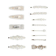 Elegante Vintage-Haarspangen mit Perlen, handgefertigte Haarclips mit hohlen Blumen, französische Haarnadeln für Damen und Mädchen mit exquisitem