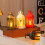 Multifunctionele LED elektronische kaars elegante houder-S Rood 4