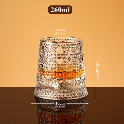 Rotating Crystal Glass Cup Whiskeys Drinking Vessel Elegant-6 1