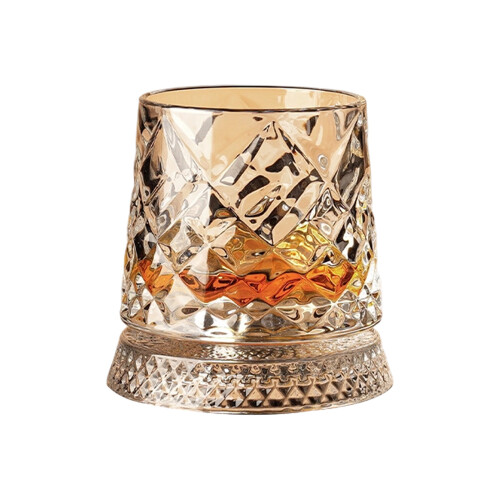 Rotating Crystal Glass Cup Whiskeys Drinking Vessel Elegant-6