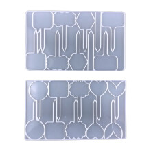 2Pcs T-Type Plant Label Moulds for Potted Plants Durable-White