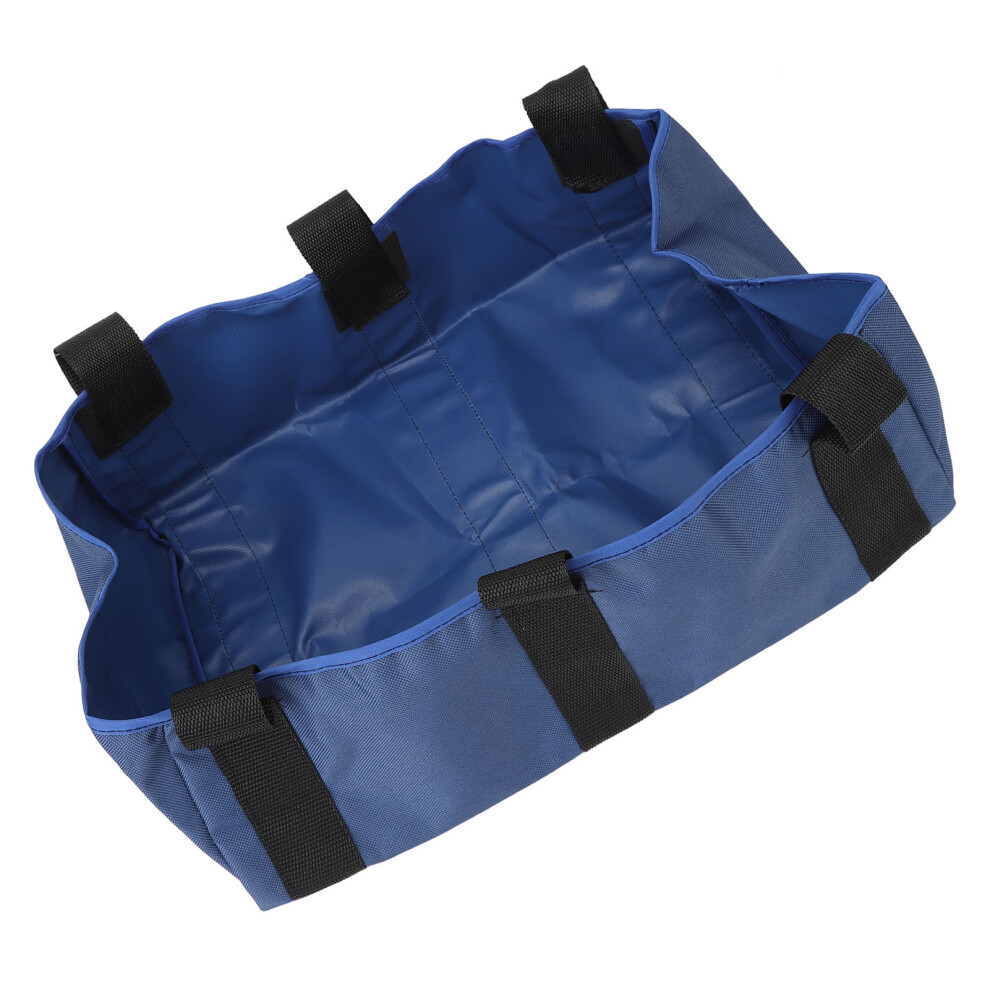 Blue Nylon Rollator Bag Storage Hook Loop Under Seat Wheelchair Basket Portable