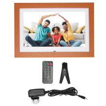 WiFi Digital Picture Frame With High Quality Touch Screen Display Auto Rotate Setting Fast WiFi Setup Stereo Speakers Elegant Antique Frame