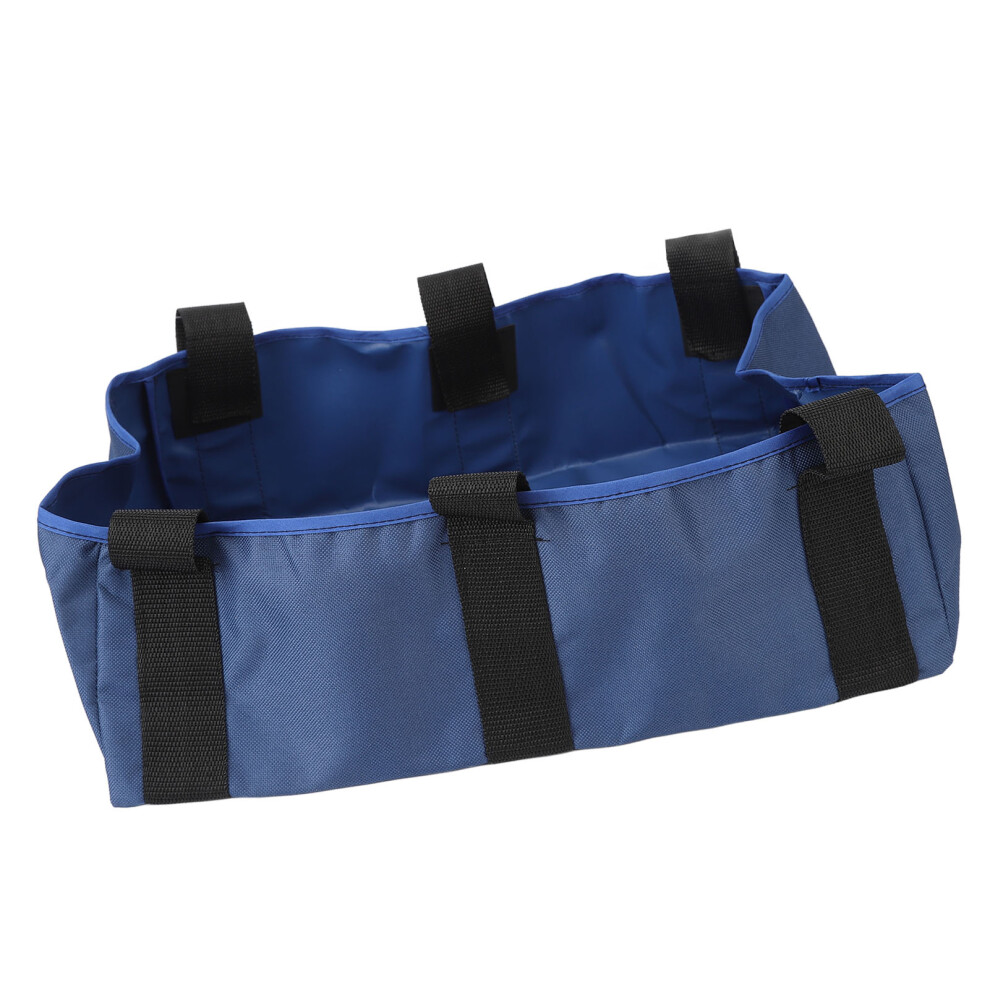 Blue Rollator Basket With Hook And Loop Portable Nylon Under Seat Storage