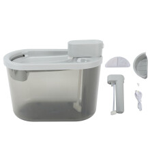 Fontaine à eau sans fil pour chats avec double filtration, détection intelligente du chat, batterie rechargeable, fonctionnement sans fil, ultra