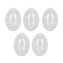 Schönheitsschwamm-Aufbewahrungsbox 5 Stück Transparente Eierförmige Dose für Make-up-Glätter