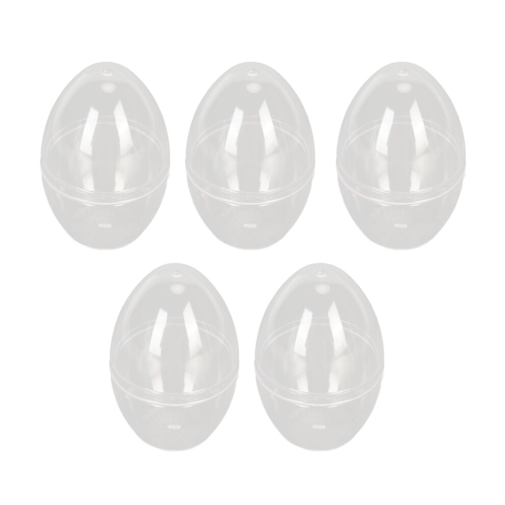 Portable Makeup Sponge Storage Box 5pcs Egg-Shaped Transparent Case Organizer