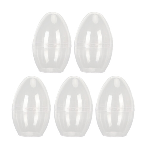 Portable Makeup Sponge Storage Box 5pcs Egg-Shaped Transparent Case Organizer 1