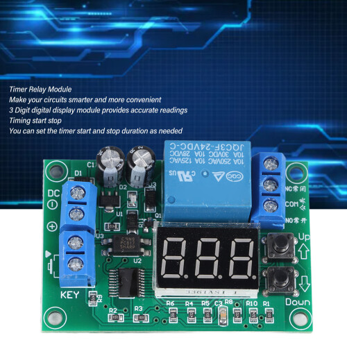 Digitales Timer-Relaismodul 12V, 3-stelliger Display, 10A, verstellbare Zeit 2