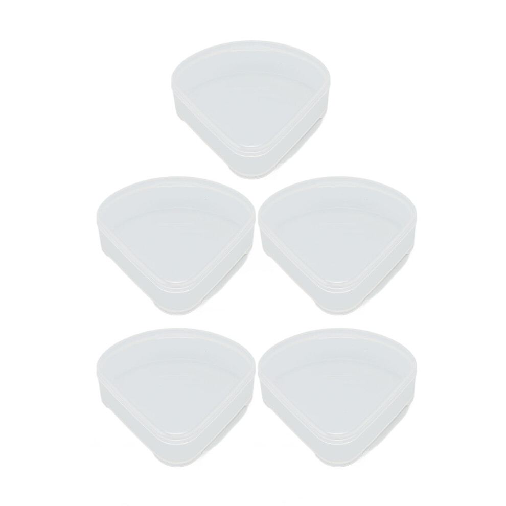 Bead Capsule Makeup Puff Storage Box 5pcs Transparent Triangle Portable Case