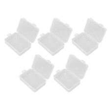 Soluzione di stoccaggio in plastica trasparente per oggetti in miniatura, scatola trasparente con chiusura a clip per l'organizzazione di perline,