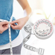 150 cm BMI Body-Mass-Index einziehbares Maßband für Diät Fitness Taille Brust Oberschenkel Hüftgröße Tracking-Tool