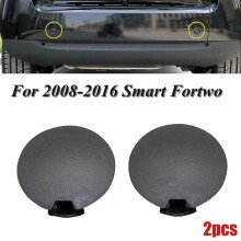 Carhome 2PCS Abschleppaugenabdeckung, hintere Stoßstange, Hakenkappenabdeckung für FORD Für Smart Fortwo 2008-2016 4518850122C22A A4518850122