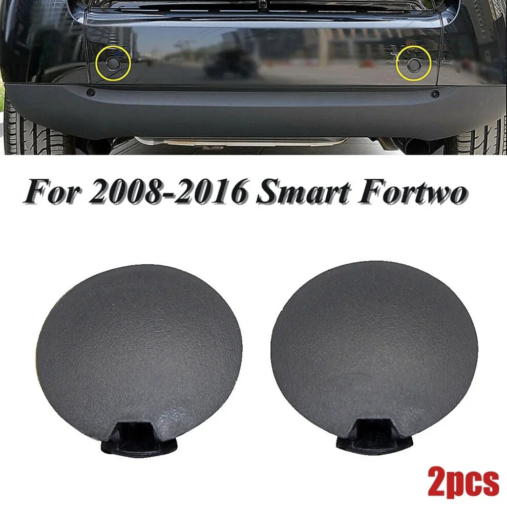 Carhome 2Pcs Towing Eye Cover Rear Bumper Tow Hook Cap Cover For Ford For Smart Fortwo 2008-2016 4518850122C22a A4518850122 6935161517569