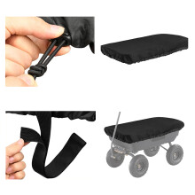 Opvouwbare wagonhoes voor tuindumpkar Outdoor waterdicht stofdicht 59x37 inch zware nylon bescherming
