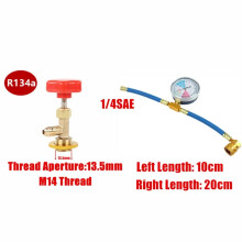 Findme R134A M14 Kit di misurazione per il tubo di misura per il raffreddatore dell'aria condizionata per auto