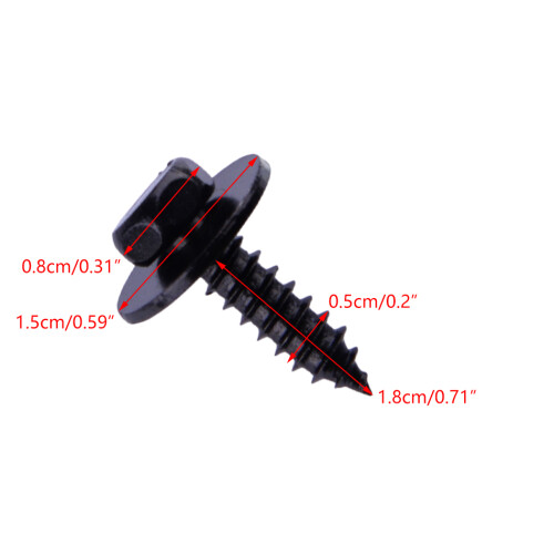 Universal Car Bumper Splash Shield Guard Under Engine Cover U-nut Clips Screws Rivet Kit 2