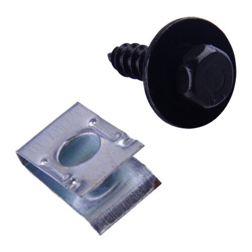 Universal Car Bumper Splash Shield Guard Under Engine Cover U-nut Clips Screws Rivet Kit 1