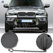 Paar-Frontstoßstangen-Abschlepphakenabdeckung für BMW X5 E70 07-10 Anhänger ungrundiert 51117159589 51117159590