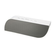 Multifunktionaler LED-Spiegel-Wecker Weiß 15x4,8cm Nachttisch