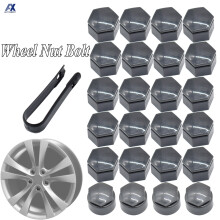 24 stuk grijs wiel middenmoer, moer, schroefdop band, schroefdop, stof, waterdichte afdekking met gereedschap 22mm voor Opel Vauxhall Holden insigne