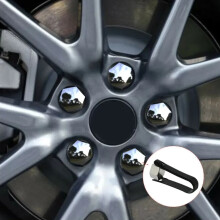Coperchi per le ruote auto 20x Coperchio a vite del mozzo automatico Cerchi per bulloni Decorazione esterna per Tesla Model 3 Model S Model Y 2017-20