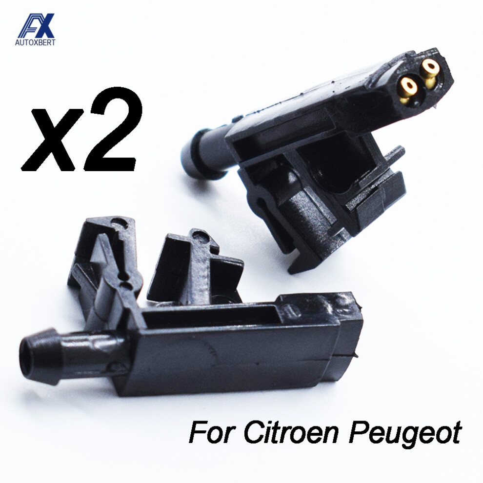 2X Front Windshield Wiper Washer Jet Nozzle Spray For Peugeot Partner 406 605 For Citroen Berlingo Xantia Zx 6438A0 643889 6935161451481