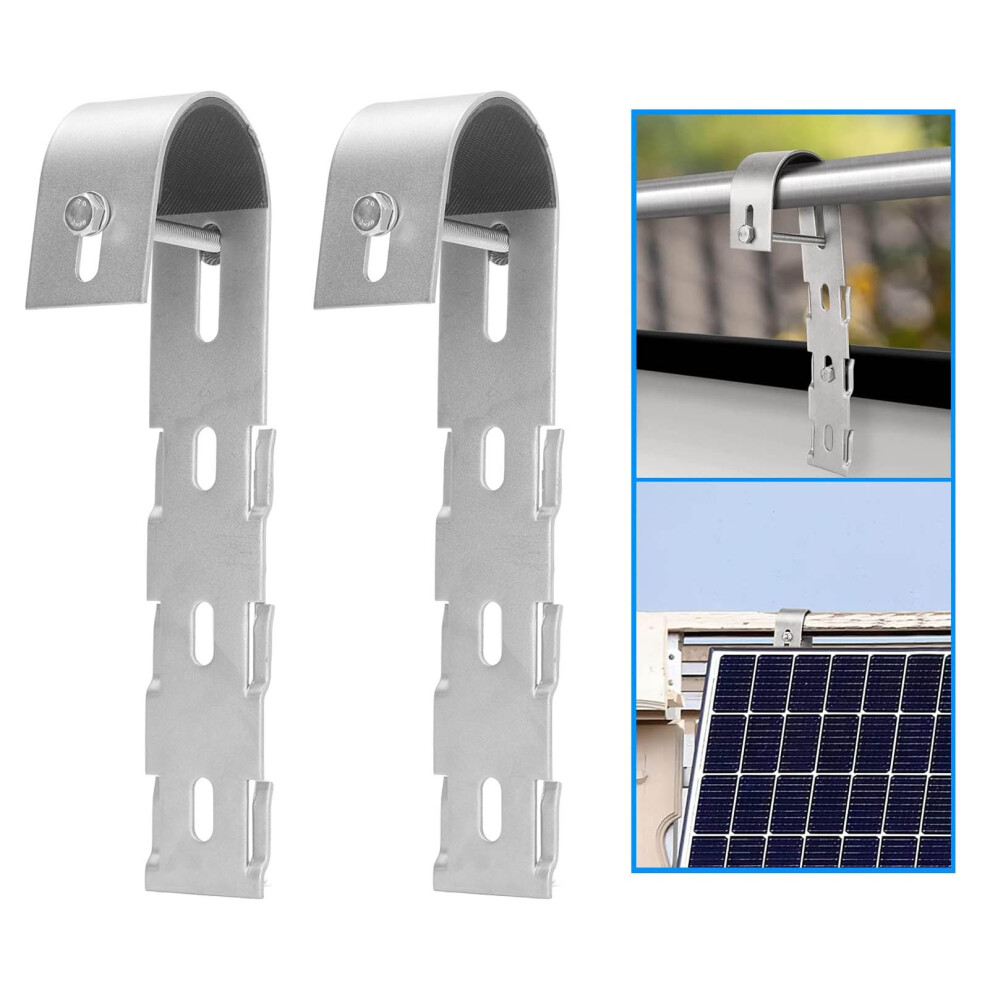 Secure Your Solar Panels With 2Pcs Stainless Steel Rustproof Hooks 5021369694605