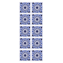 Waterproof PVC Tile Stickers for Living Room, Removable Durable High Definition Printed Decorative Tiles