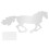 Διακόσμηση με θέμα την ιππασία, υψηλής ποιότητας αδιάβροχο βινύλιο με σιλουέτα 1