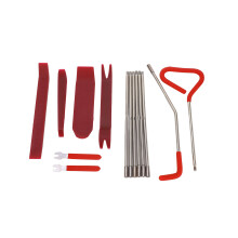 16Pcs Car Interior Tool Kit with Air Pump and Portable Storage Pouch