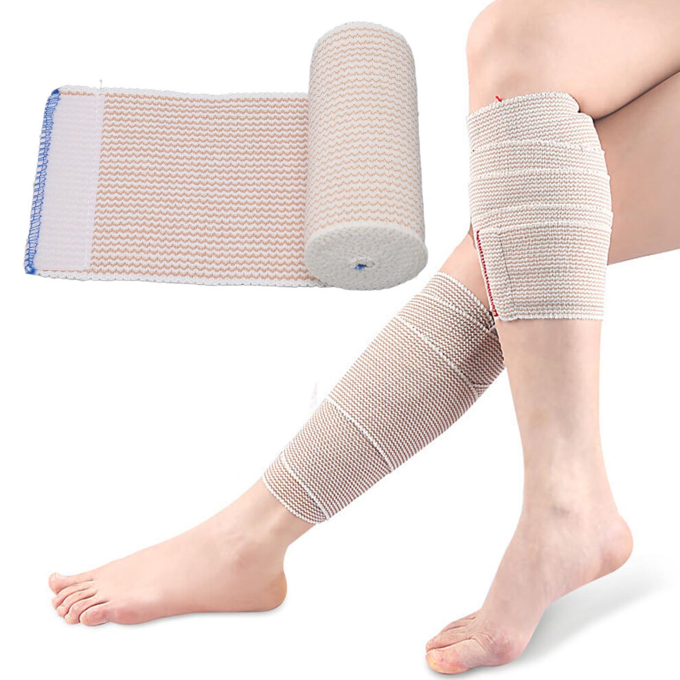Elastic Bandage Wrap For Medical & Sports Reusable Breathable Compression Roll