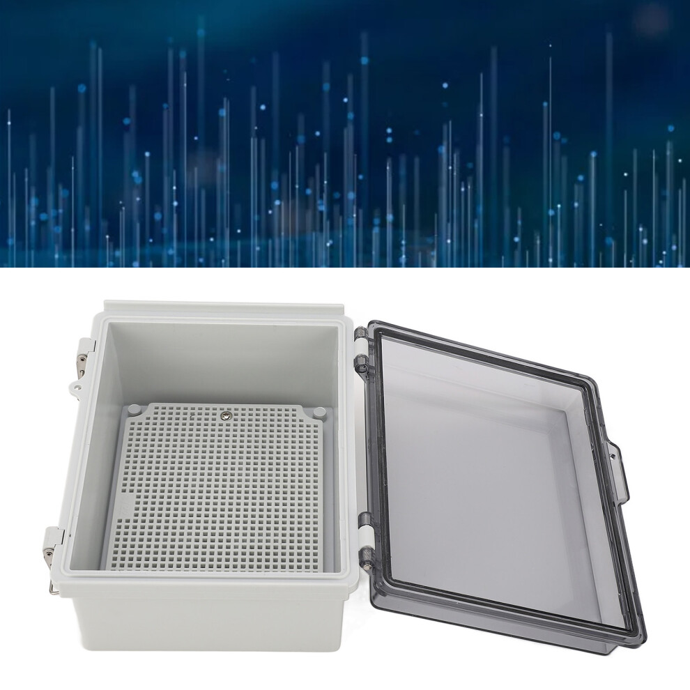 Outdoor Abs Plastic Junction Box Waterproof Dustproof With Clear Cover Grey 4911369697854