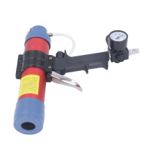 Air Caulk Gun 310ml Pneumatic with Pressure Gauge, ABS, Adjustable 19-23mm