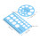 Breast Pump Flange Sizer Nipple Ruler Set Silicone Blue Round & Rectangle 2