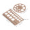 Silikon Brustflansch Lineal Brustwarzen Sizer Set Rund & Rechteck Hellbraun 2