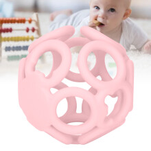Baby-Silikon-Beißball Rosa 87 mm Runde Kaumspielzeug für Säuglinge