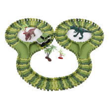 Flexibles Dinosaur-Rennbahnwagen-Set – Elektrisches, schnell aufzubauendes Spielset für Kinder